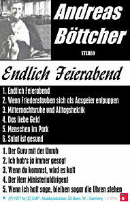 Andreas Böttcher - Cassette Endlich Feierabend