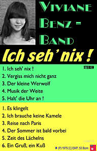Viviane Benz - Band - Cassette Ich seh nix!